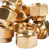 LTWFITTING Brass 3/8 Inch OD Flare Short Forged Nut,Brass Flare Tube Fitting(Pack of 300)