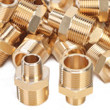 LTWFITTING Brass Pipe Hex Reducing Nipple Fitting 3/4