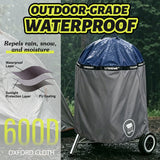 LTWHOME Premium Grill Cover Compatible for Weber 22 Inch Master-Touch Charcoal Kettle Grills, BBQ Grill Cover, Heavy Duty Waterproof Grill Covers (Pack of 2)