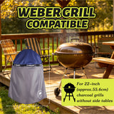 LTWHOME Premium Grill Cover Compatible for Weber 22 Inch Master-Touch Charcoal Kettle Grills, BBQ Grill Cover, Heavy Duty Waterproof Grill Covers (Pack of 2)