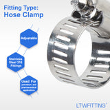 LTWFITTING 11-20mm Stainless Steel 316 Hose Clamp, Adjustable Worm Gear Clamps for Automotive Radiator Fuel Line Plumbing Intercooler and Mechanical Applications (Pack of 250)