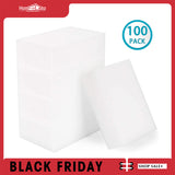 LTWHOME Bulk Pack Medium Size Magic Cleaning Sponge Eraser Multi-Functional Melamine Foam Extra Durable(Pack of 100)