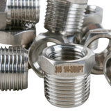 LTWFITTING Bar Production Stainless Steel 316 Pipe Hex Bushing Reducer Fittings 3/8 Inch Male x 1/4 Inch Female NPT Fuel Water Boat (Pack of 700)