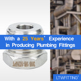 LTWFITTING Bar Production Stainless Steel 316 Pipe Hex Bushing Reducer Fittings 1/2 Inch Male x 1/8 Inch Female NPT Fuel Water Boat (Pack of 25)