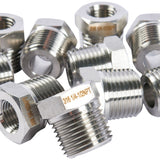LTWFITTING Class 3000 Stainless Steel 316 Pipe Hex Bushing Reducer Fittings 1/2 Inch Male x 1/4 Inch Female NPT (Pack of 20)