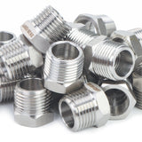 LTWFITTING Bar Production Stainless Steel 316 Pipe Hex Bushing Reducer Fittings 1/2 Inch Male x 3/8 Inch Female NPT Fuel Water Boat (Pack of 400)