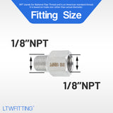 LTWFITTING Bar Production Stainless Steel 316 Pipe Fitting 1/8 Inch Female x 1/8 Inch Male NPT Adapter Air Fuel Water (Pack of 1000)
