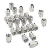 LTWFITTING Bar Production Stainless Steel 316 Pipe Fitting 1/4 Inch Female x 1/4 Inch Male NPT Adapter Air Fuel Water (Pack of 25)