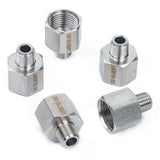 LTWFITTING Bar Production Stainless Steel 316 Pipe Fitting 3/8 Inch Female x 1/8 Inch Male NPT Adapter Air Fuel Water (Pack of 5)