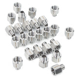 LTWFITTING Bar Production Stainless Steel 316 Pipe Fitting 3/8 Inch Female x 1/4 Inch Male NPT Adapter Air Fuel Water (Pack of 25)