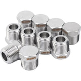 LTWFITTING Stainless Steel 316 Pipe Hex Head Plug Fittings 3/8-Inch Male NPT Air Fuel Water Boat(Pack of 10)