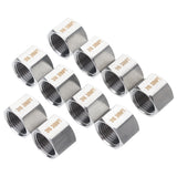 LTWFITTING Bar Production Stainless Steel 316 Pipe Cap Fittings 3/8-Inch NPT Fuel Boat (Pack of 10)