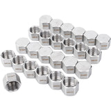 LTWFITTING Bar Production Stainless Steel 316 Pipe Cap Fittings 1/2-Inch NPT Fuel Boat (Pack of 25)