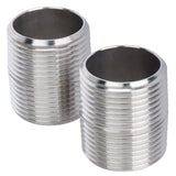 LTWFITTING Stainless Steel 316 Pipe 1-1/2 Inch Long Nipple Fitting 1 Inch Male NPT (Pack of 2)