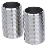 LTWFITTING Stainless Steel 316 Pipe 2 Inch Long Nipple Fitting 1 Inch Male NPT (Pack of 2)