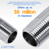 LTWFITTING Stainless Steel 316 Pipe 1-1/2 Inch Close Nipple Fitting 1/2 Inch Male NPT (Pack of  25)