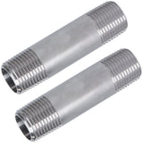 LTWFITTING Stainless Steel 316 Pipe 3 Inch Long Nipple Fitting 1/2 Inch Male NPT (Pack of 2)