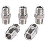 LTWFITTING Class 3000 Stainless Steel 316 Pipe Hex Nipple Fitting 1/2 Inch Male NPT Air Fuel Water (Pack of 5)