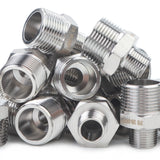 LTWFITTING Bar Production Stainless Steel 316 Pipe Hex Reducing Nipple Fitting 3/4 Inch x 3/8 Inch Male NPT Water Boat (Pack of 200)