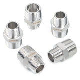 LTWFITTING Bar Production Stainless Steel 316 Pipe Hex Reducing Nipple Fitting 3/4 Inch x 1/2 Inch Male NPT Water Boat (Pack of 5)