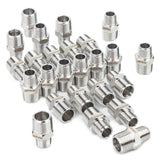 LTWFITTING Bar Production Stainless Steel 316 Pipe Hex Reducing Nipple Fitting 3/8 Inch x 1/4 Inch Male NPT Water Boat (Pack of 25)