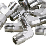 LTWFITTING 90 Degree Elbow Stainless Steel 316 Barb Fitting 1/2 Inch ID Hose x 3/8 Inch Male NPT Air Gas (Pack of 25)