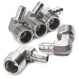 LTWFITTING 90 Degree Elbow Stainless Steel 316 Barb Fitting 3/8 Inch Hose Barb x 1/2 Inch Male NPT Air Gas (Pack of 5)