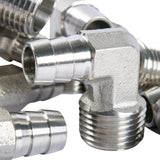 LTWFITTING 90 Degree Elbow Stainless Steel 316 Barb Fitting 1/2 Inch ID Hose x 1/2 Inch Male NPT Air Gas (Pack of 250)