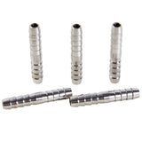 LTWFITTING  Bar Production Stainless Steel 316 Barb Splicer Mender 1/4 Inch Hose ID Fitting Air Water Fuel Boat (Pack of 5)