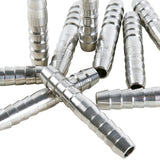 LTWFITTING  Bar Production Stainless Steel 316 Barb Splicer Mender 1/4 Inch Hose ID Fitting Air Water Fuel Boat (Pack of 25)