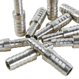 LTWFITTING  Bar Production Stainless Steel 316 Barb Splicer Mender 3/8 Inch Hose ID x 1/4 Inch Hose ID Fitting Air Water Fuel Boat (Pack of 25)