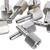 LTWFITTING Bar Production Stainless Steel 316 Barb Fitting Coupler 3/16 Inch Hose ID x 1/8 Inch Female NPT Air Fuel Water (Pack of 25)