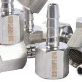 LTWFITTING Bar Production Stainless Steel 316 Barb Fitting Coupler 3/16 Inch Hose ID x 1/8 Inch Female NPT Air Fuel Water (Pack of 900)