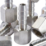 LTWFITTING Bar Production Stainless Steel 316 Barb Fitting Coupler 1/4 Inch Hose ID x 1/8 Inch Female NPT Air Fuel Water (Pack of 900)