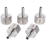 LTWFITTING Bar Production Stainless Steel 316 Barb Fitting Coupler 1/4 Inch Hose ID x 1/2 Inch Female NPT Air Fuel Water (Pack of 5)