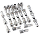 LTWFITTING Bar Production Stainless Steel 316 Barb Fitting Coupler 3/8 Inch Hose ID x 1/8 Inch Female NPT Air Fuel Water (Pack of 25)