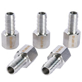 LTWFITTING Bar Production Stainless Steel 316 Barb Fitting Coupler 3/8 Inch Hose ID x 1/4 Inch Female NPT Air Fuel Water (Pack of 5)