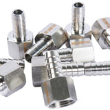LTWFITTING Bar Production Stainless Steel 316 Barb Fitting Coupler 3/8 Inch Hose ID x 3/8 Inch Female NPT Air Fuel Water (Pack of 25)
