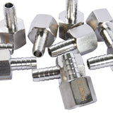 LTWFITTING Bar Production Stainless Steel 316 Barb Fitting Coupler 3/8 Inch Hose ID x 1/2 Inch Female NPT Air Fuel Water (Pack of 25)