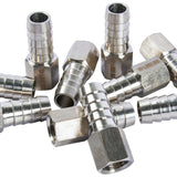 LTWFITTING Bar Production Stainless Steel 316 Barb Fitting Coupler 1/2 Inch Hose ID x 1/4 Inch Female NPT Air Fuel Water (Pack of 25)