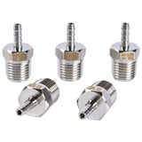 LTWFITTING Bar Production Stainless Steel 316 Barb Fitting Coupler/Connector 1/8 Inch Hose ID x 1/4 Inch Male NPT Air Fuel Water (Pack of 5)
