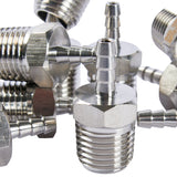 LTWFITTING Bar Production Stainless Steel 316 Barb Fitting Coupler/Connector 1/8 Inch Hose ID x 1/4 Inch Male NPT Air Fuel Water (Pack of 900)