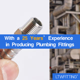 LTWFITTING Bar Production Stainless Steel 316 Barb Fitting Coupler/Connector 5/16 Inch Hose ID x 1/8 Inch Male NPT Air Fuel Water (Pack of 5)