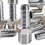 LTWFITTING Bar Production Stainless Steel 316 Barb Fitting Coupler/Connector 5/16 Inch Hose ID x 1/4 Inch Male NPT Air Fuel Water (Pack of 700)
