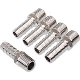 LTWFITTING Bar Production Stainless Steel 316 Barb Fitting Coupler/Connector 3/8 Inch Hose ID x 1/4 Inch Male NPT Air Fuel Water (Pack of 5)