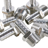 LTWFITTING Bar Production Stainless Steel 316 Barb Fitting Coupler/Connector 1/2 Inch Hose ID x 1/2 Inch Male NPT Air Fuel Water (Pack of 25)