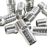 LTWFITTING Bar Production Stainless Steel 316 Barb Fitting Coupler/Connector 5/8 Inch Hose ID x 3/8 Inch Male NPT Air Fuel Water (Pack of 25)