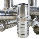 LTWFITTING Bar Production Stainless Steel 316 Barb Fitting Coupler/Connector 5/8 Inch Hose ID x 3/8 Inch Male NPT Air Fuel Water (Pack of 300)