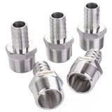 LTWFITTING Bar Production Stainless Steel 316 Barb Fitting Coupler/Connector 5/8 Inch Hose ID x 3/4 Inch Male NPT Air Fuel Water (Pack of 5)