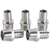 LTWFITTING Stainless Steel 316 Barb Fitting Coupler/Connector 3/4 Inch Hose ID x 3/4 Inch Male NPT Gas(Pack of 5)